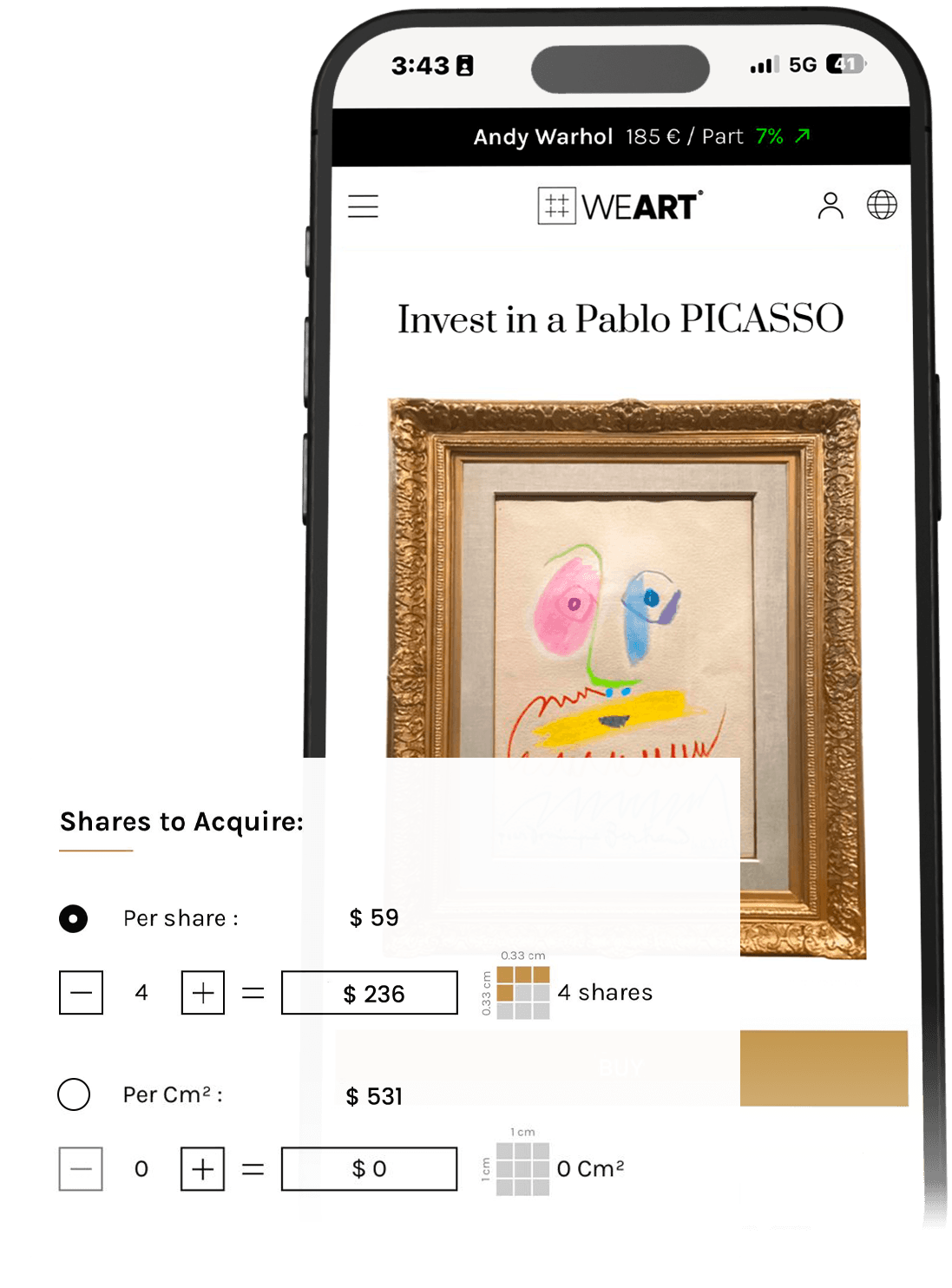WeART App Mockup