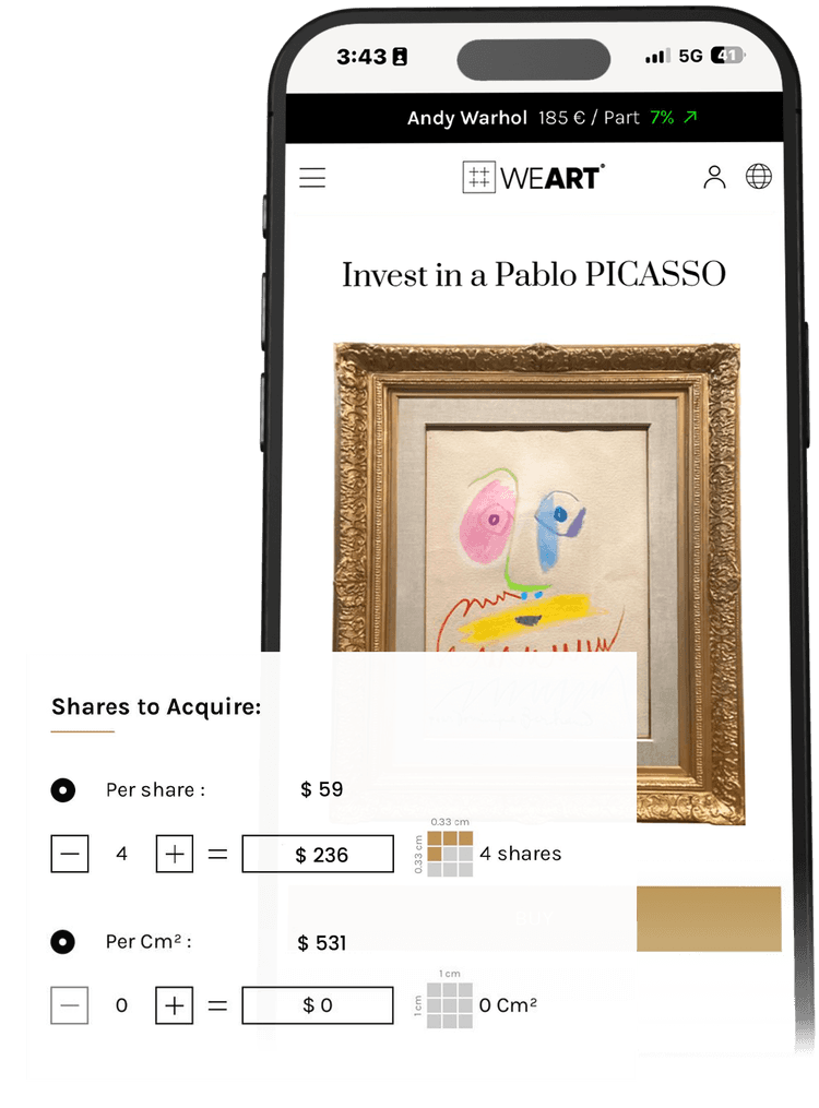 WeART App Mockup