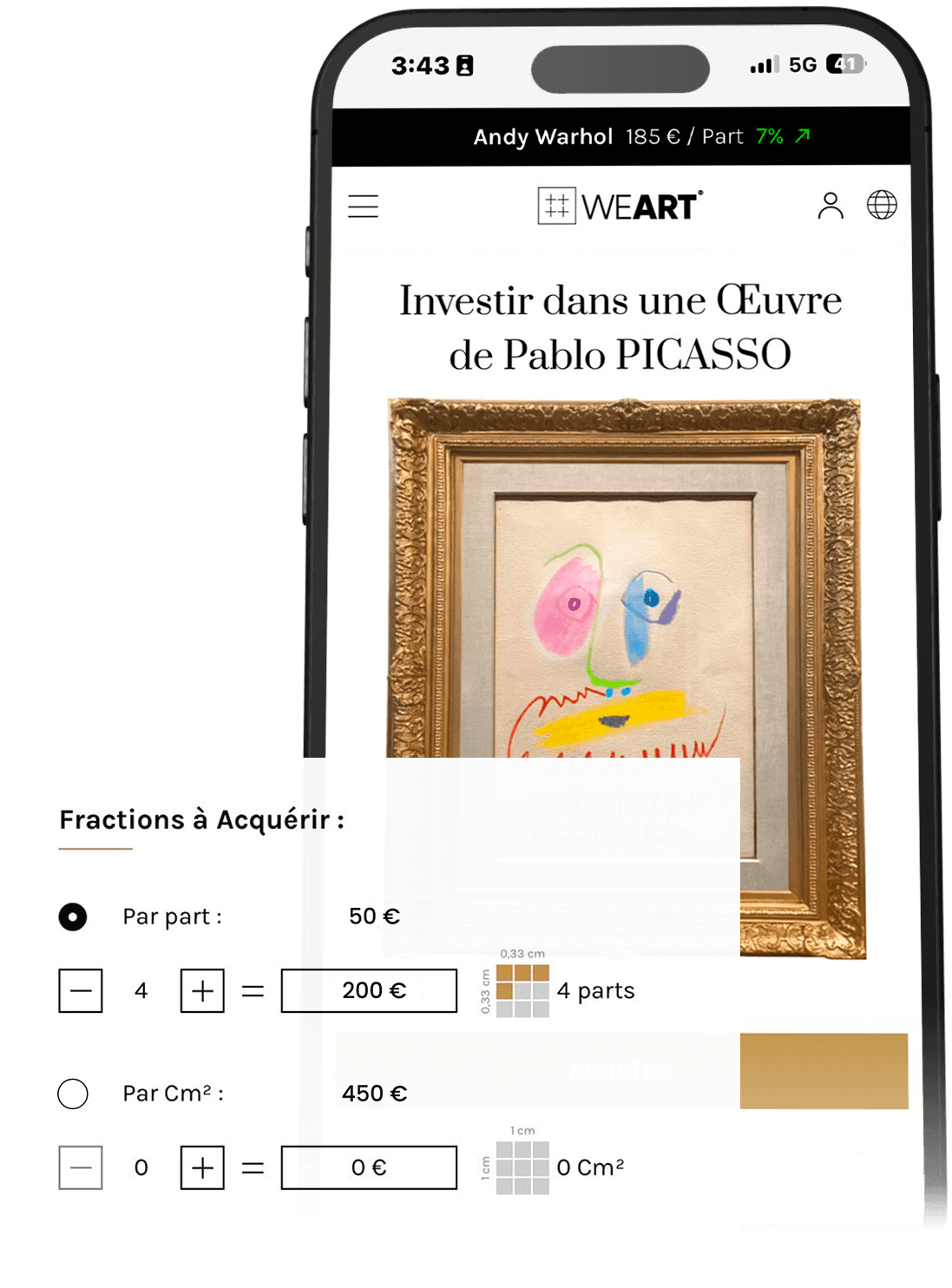 WeART App Mockup